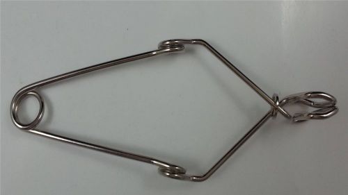 6.5 inch stoddards test tube clamp with finger grips-nickel plated steel finish for sale