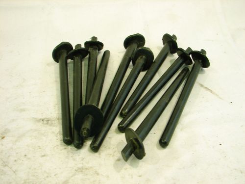 LABORATORY TOPS HEAVY DUTY PLASTIC DRYING RACK PEGS BLACK (LOT OF 10) **NNB**