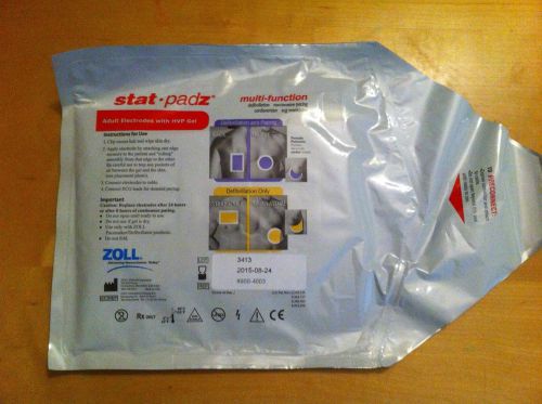 Zoll stat padz multi function adult aed defibrillation pads expire 8/2015 for sale