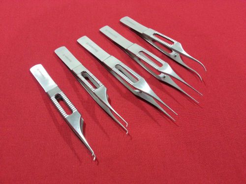 SET OF 5 PCS MICRO EYE HOSKIN OPHTHALMIC FORCEPS SURGICAL INSTRUMENTS