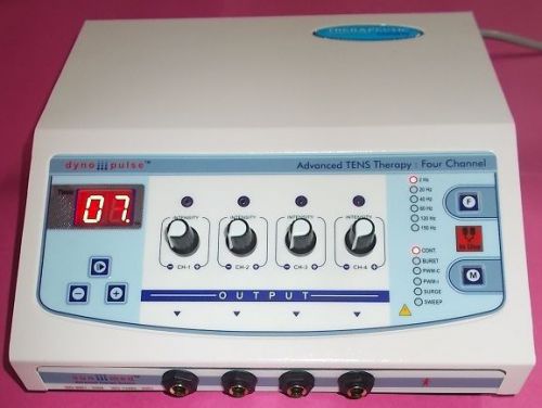 Electronic pulse massager, 4 ch electrotherapy pain therapy digital unit e1 for sale