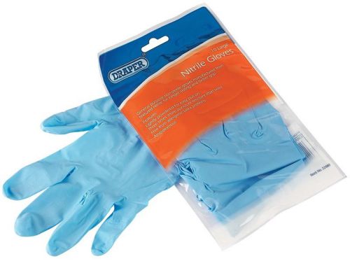 Draper nitrile gloves high protection pack of 10 for sale