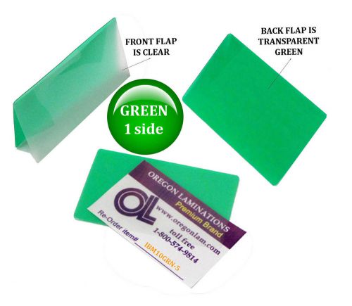 Qty 500 green/clear ibm card laminating pouches 2-5/16 x 3-1/4 by lam-it-all for sale