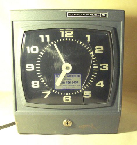 LARGE VINTAGE CINCINNATI TIME CLOCK~TOP CARD PUNCH~INDUSTRIAL TIME RECORDER