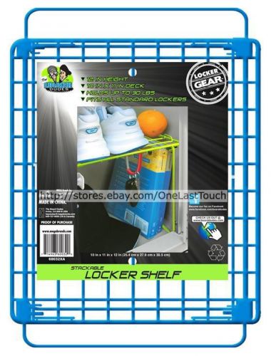 The locker dudes stackable wire shelf blue holds up to 30lbs great for school for sale