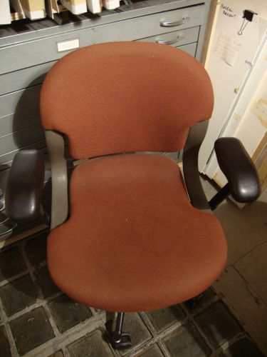 Herman Miller Meeting Room Office Chair with Black Armrests (Orange)
