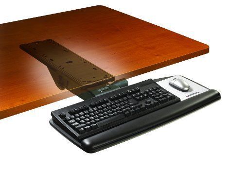 New 3M AKT91LE Easy-Adjust Under Desk Keyboard Tray Platform 17-3/4&#034; Track