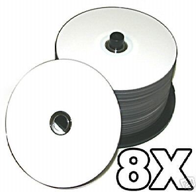 50 White Inkjet 8x DVD-R Hub Printable Blank Recordable DVD Media Disk Free Ship