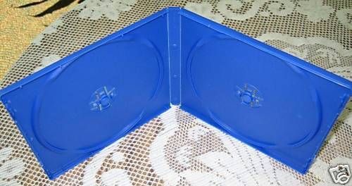 200 NEW 11 MM DOUBLE POLY CD DVD CASE, SOLID BLUE MH3