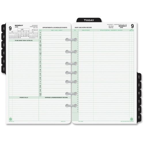 2015 Day-Timer 2 Pages Daily Calendar Refill Pages -5.5&#034;x8.5&#034; - 1 Year