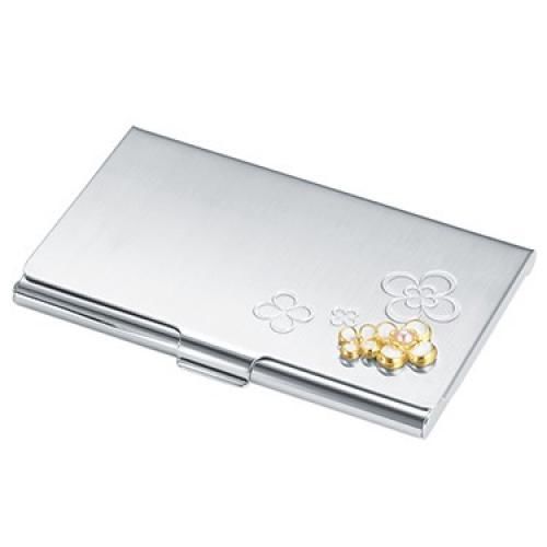 MIKIMOTO International pearl jewelry Card Case clover motif from Japan K117 6976