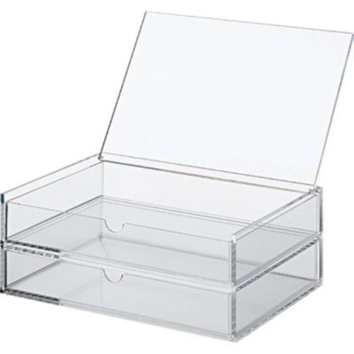 MUJI Moma Acrylic case 2drawer with lid stages overlap Lsize Japan WorldWide