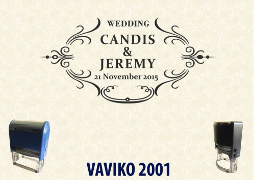 Self ink Personalized custom wedding rubber stamp  SW 017 60*40