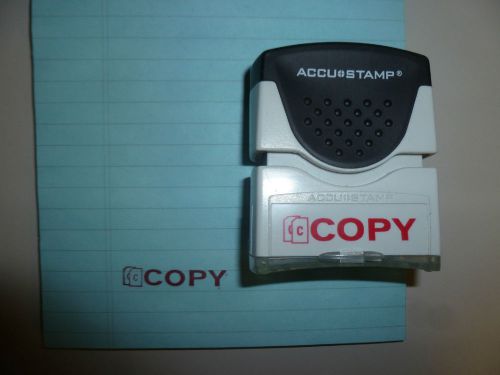 Copy * Accustamp Self Inking Red Rubber Stamp * PreO