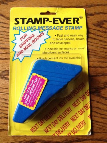 STAMP - EVER Pre-Inked Rolling Stamp - NEXT DAY DELIVERY -Message Stamp Red