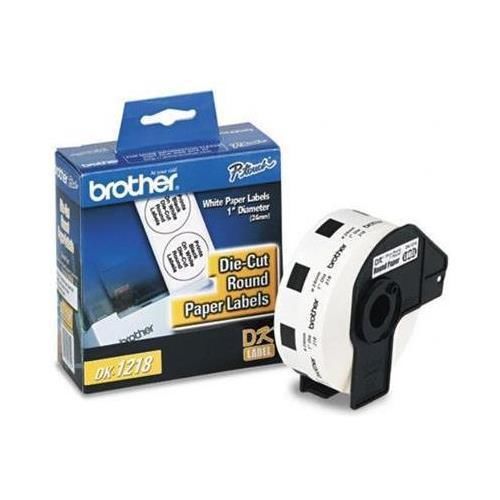 Brother dk1218 labels,24mm(1&#034;) diameter round white die-cut paper labels(1000) a for sale
