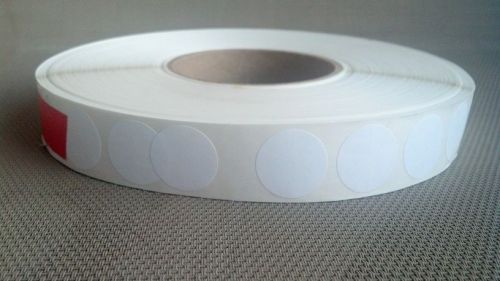 WHITE PERFORATED WAFER SEALS - 1&#034; ROUND, 5,000 ROLL COUNT