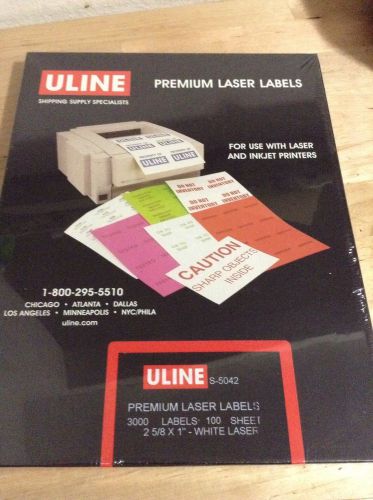 Uline White Address Shipping Laser Inkjet Labels Avery 5160 Compat x20
