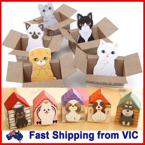 Dog/cat sticky note paper novelty kid school office gift cute cartoon stationery for sale
