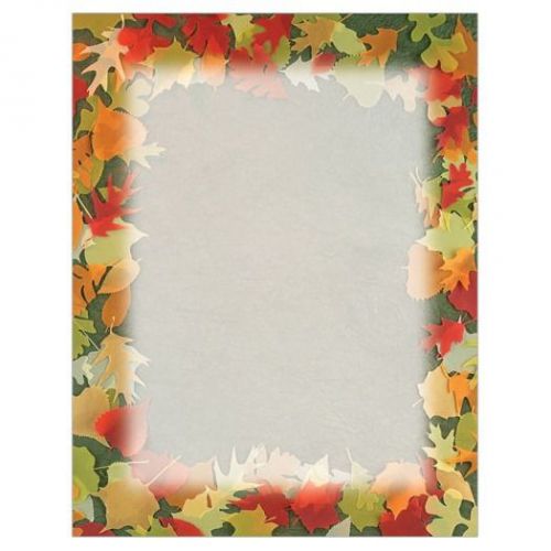 Translucent Fall Leaves Thanksgiving, Fall &amp; Autumn Stationery Printer Paper