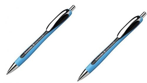 2- TWO Schneider Schneider Rave Ballpoint Pens, 1.4 mm Black Ink + 2 pack refill