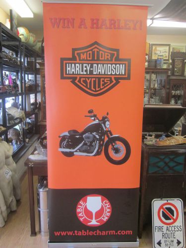 Harley Davidson Trade Show Collapsible Vinyl Banner With Carrying Case (6ft 10)