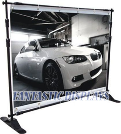 Telescopic Step &amp; Repeat Banner Stand Display for Tradeshow Exhibit Office Store