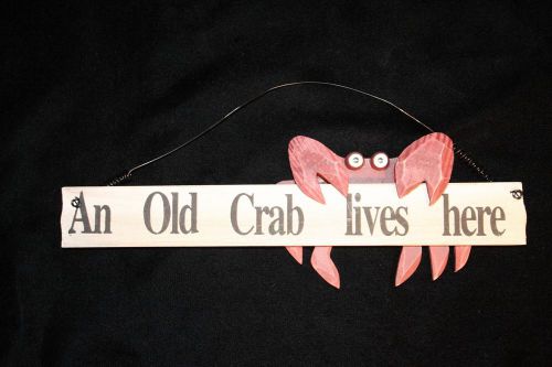 (3)pcs,OLD CRAB, FUNNY,OFFICE,SIGN,CRABBY,PERSON,CRANKY,FUN SIGN FOR THE OFFICE