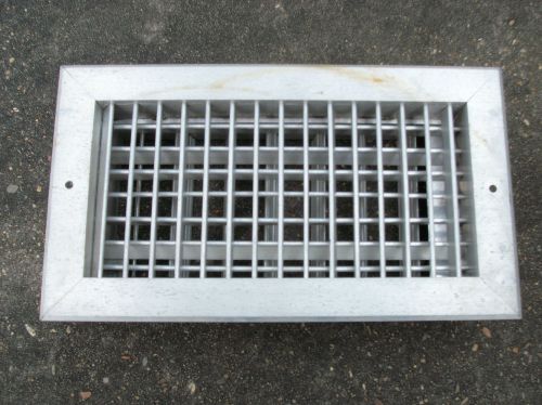 14&#034; x 8&#034; adjustable diffuser - al vent duct cover - grille register (vintage) for sale