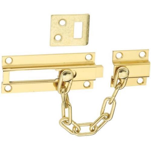 National mfg. n198036 dead chain bolt and chain guard-brass chain bolt for sale