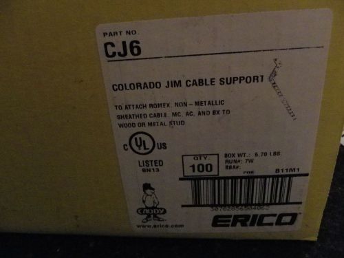 BOX OF 200 - ERICO CADDY CJ6 - COLORADO JIM CABLE SUPPORTS