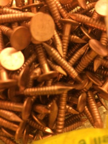 1&#034; Smooth Plain Shank Solid Copper Roofing Nails 11 gauge (50 pcs)