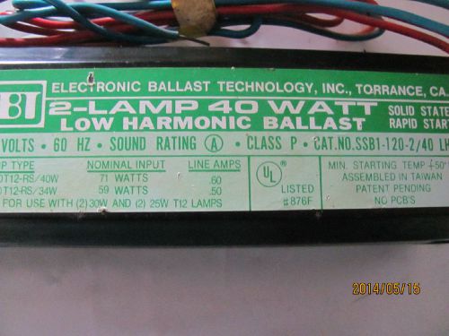 New 2 Lite F40 T12 -RS/40 Watt Electronic Low Harmonic Ballast Also 30 Watt 25 W