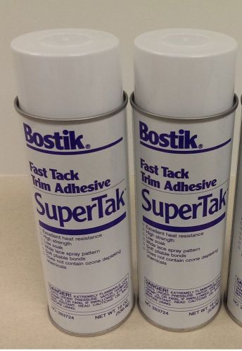 2 Cans Bostik Fast Tack Trim Adhesive SuperTak Transparent Bonds tacky 19 OZ