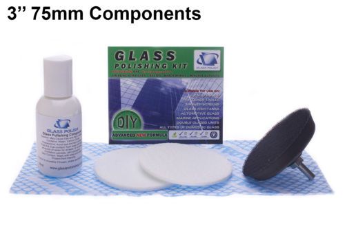 DIY Glass Polishing Kit remove scuffs, surface marks lime scale mineral deposits