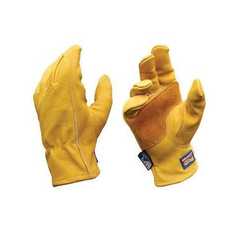 Wells lamont men hydrahyde cowhide leather work glove~sz-l~weather resistant~new for sale