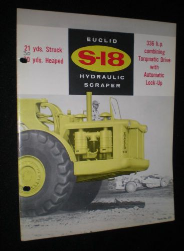 EUCLID S-18 HYDRAULIC SCRAPER BROCHURE 1959  16 pages