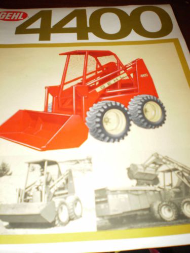 Gehl 4400 Skid Loader Sales Brochure and Attachments brochures 3 items