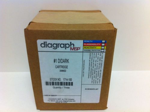 BOX OF (3) NEW! DIAGRAPH #1 DIDARK UNINKED CARTRIDGES 1714-100