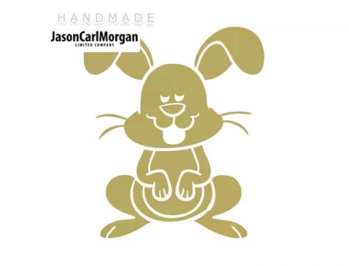JCM® Iron On Applique Decal, Bunny Gold