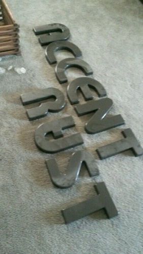 Indoor/outdoor grey metallic letters