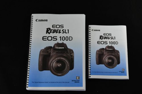~PRINTED~Canon EOS 100D  User guide Instruction manual   in FULL COLOUR A4 or A5