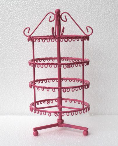 188 holes pink color rotating earrings display stand rack holder