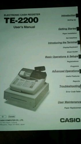 Casio TE-2200 Cash Register User Manual