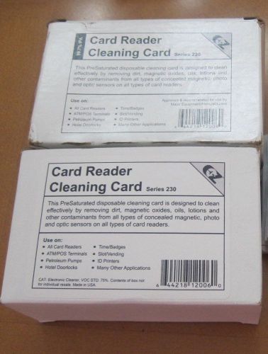 EZ K2-H80B50 CR80 Card Reader Cleaning Cards 2 boxes of 50  new