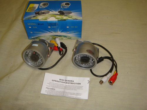 2 ir night vision color security cameras with audio -look! for sale
