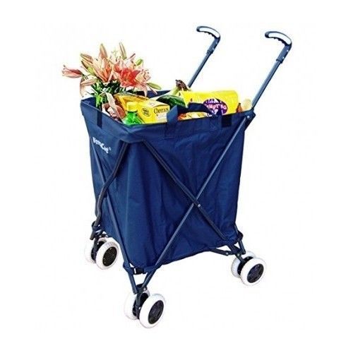 Folding shopping cart basket utility heavy duty groceries grocery food new for sale
