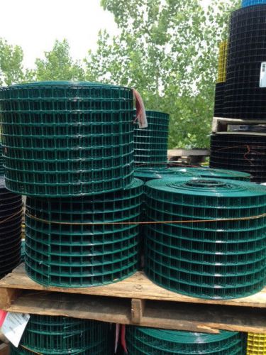 1.5x1.5&#034; 12.5g 13.5&#034;x100&#039; green pvc coated galvanized welded wire mesh rolls for sale