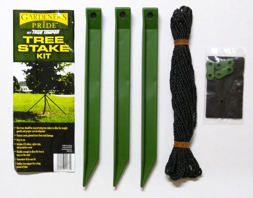 Tree stake kit - includes 3 stakes, rope &amp; accessories. for sale
