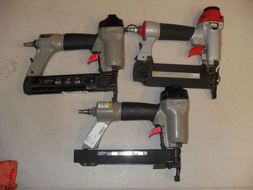 LOT OF 3 AIR NAILERS - PORTER CABLE BN125A NS100A &amp; CENTRAL 68021
